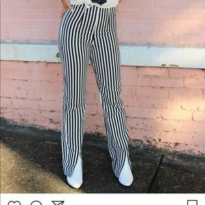 Black and white stripped pant. Never worn